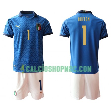 Italia Buffon 1 Bambino Maglia Prima Euro 2020 Manica Corta (+ Pantaloncini)